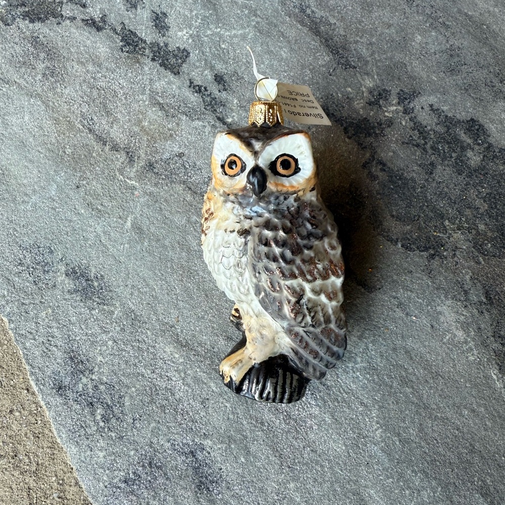 New🌟Anthropologie-Brown Owl Holiday Ornament